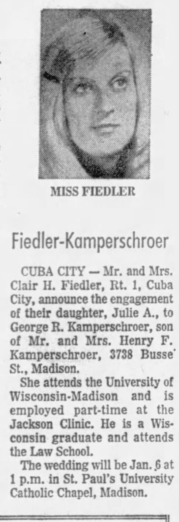 Marriage of FIEDLER / Kamperschroer